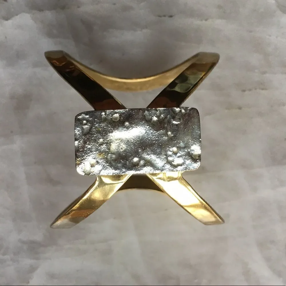 RUSTIC CUFF Golden Silver Cuff!